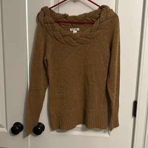 Gold holiday sweater